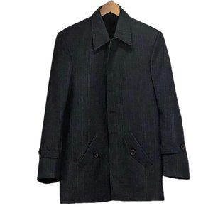 Brand New Man Coat, Stripe Fabric Design, Navy